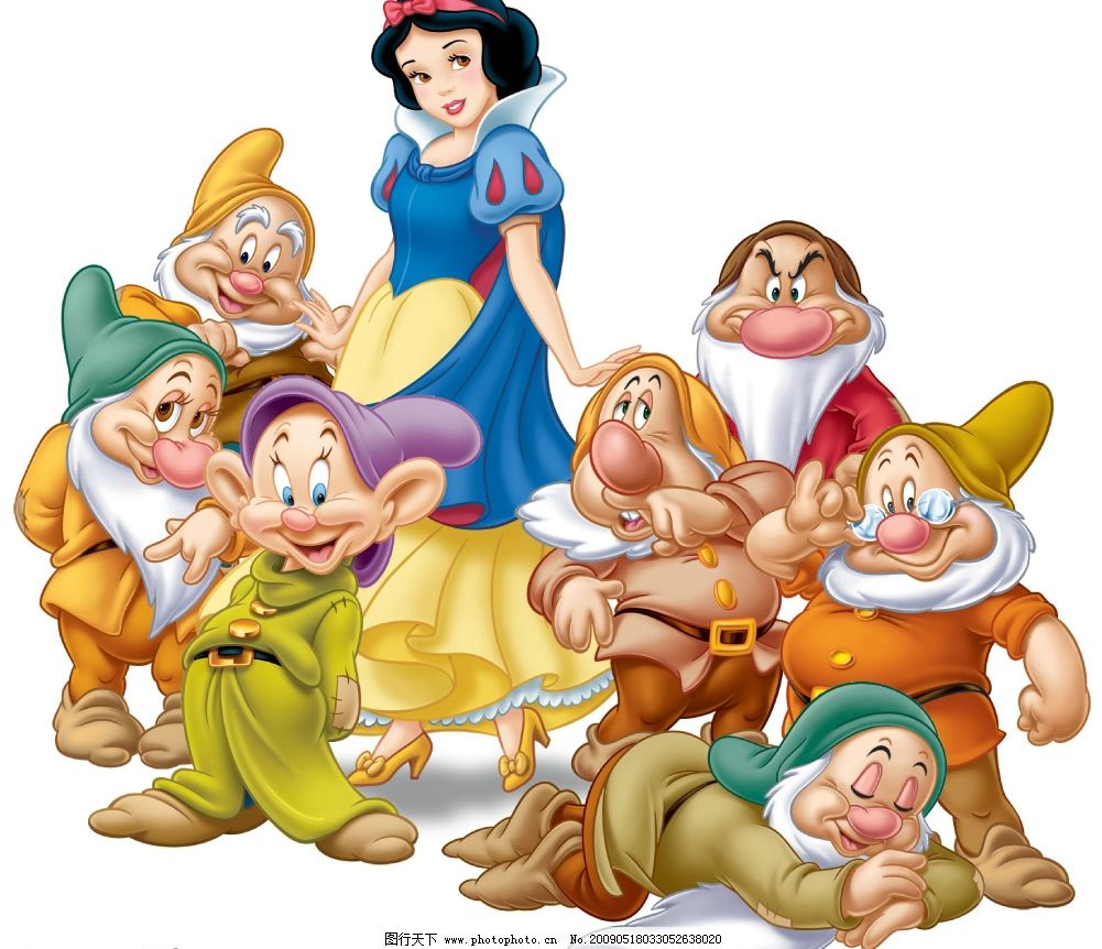 白雪公主与七个小矮人图片,源文件库-图行天下图库