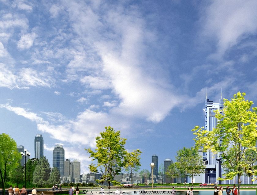 PS分层建筑配景七图片