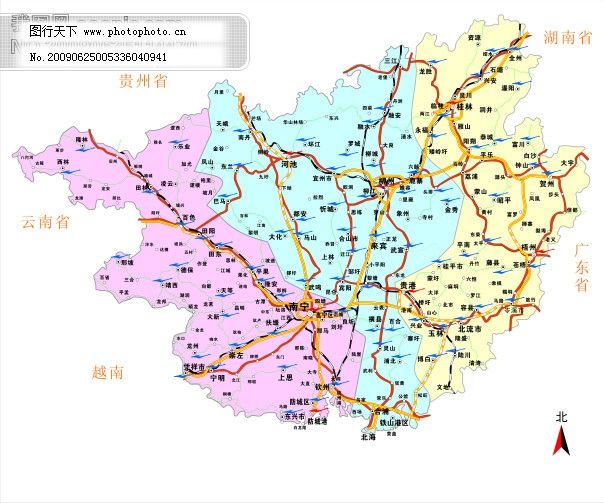 广西交通-矢量地图